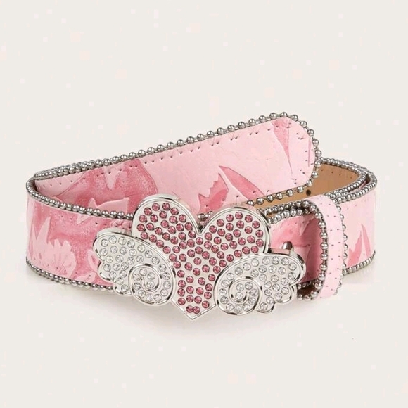 Pink Heart Buckle Belt - Picture 1 of 7